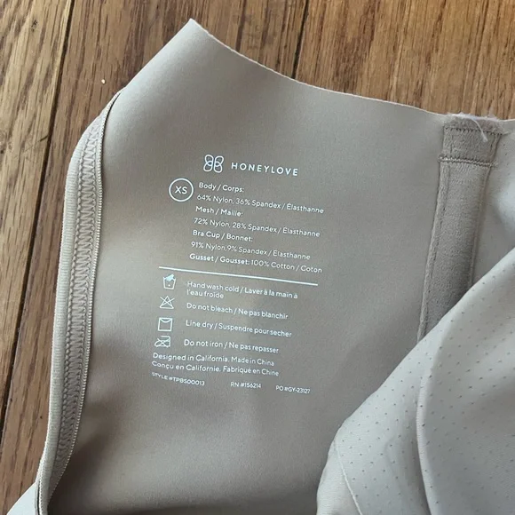 Honeylove Low Back Bodysuit - XS/Sand - Picture 3 of 4